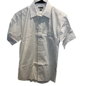 NEW Edwards Men's Short Sleeve‎ Work Shirt Medium White Cotton Blend